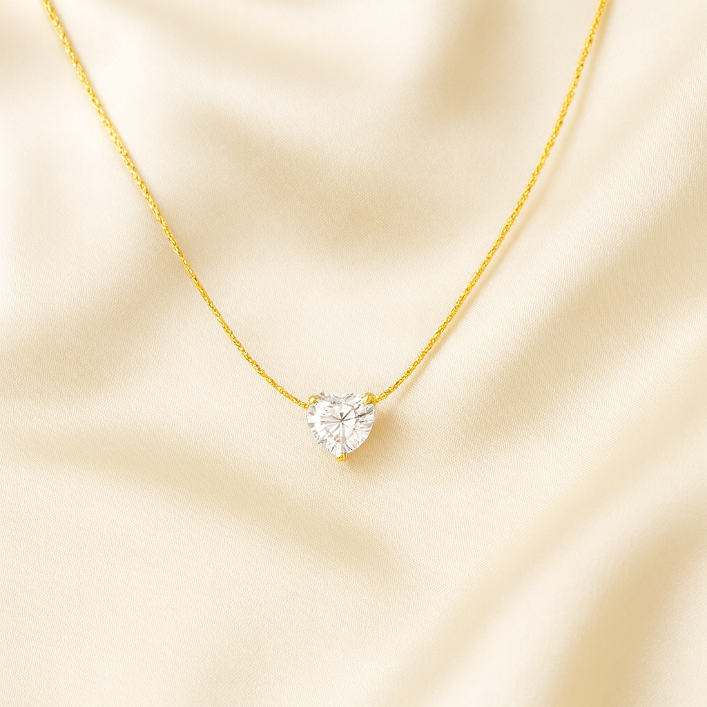 Eternal Heart Necklace | 18 Carat Gold Plated | Anti-Tarnish & Hypoallergenic 18 carat gold plated Eternal Heart Necklace with cubic zirconia pendant, anti-tarnish and hypoallergenic