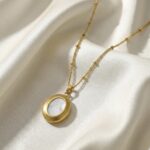 Lunara Pearl Oval Pendant Necklace