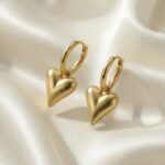 Veloura Amour Heart Hoops