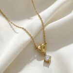 Veloura Dazzle Heart Drop Necklace