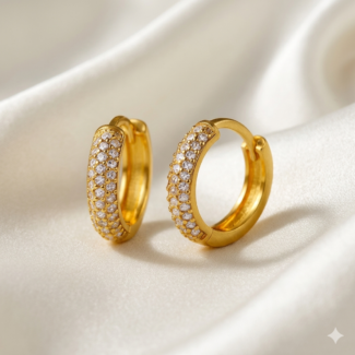 Celestia Pavé Hoops