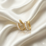 Gold Baguette Ear Cuffs