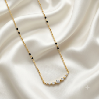 Aura Curved Zirconia Mangalsutra