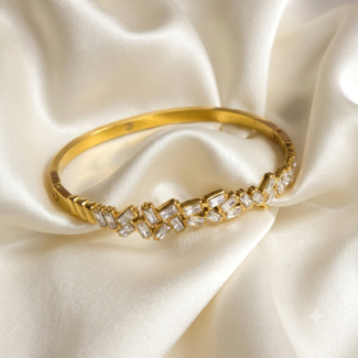 Seraphina Mosaic Baguette Hinged Bangle