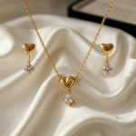 Amour Luminary Pendant and Earring Set